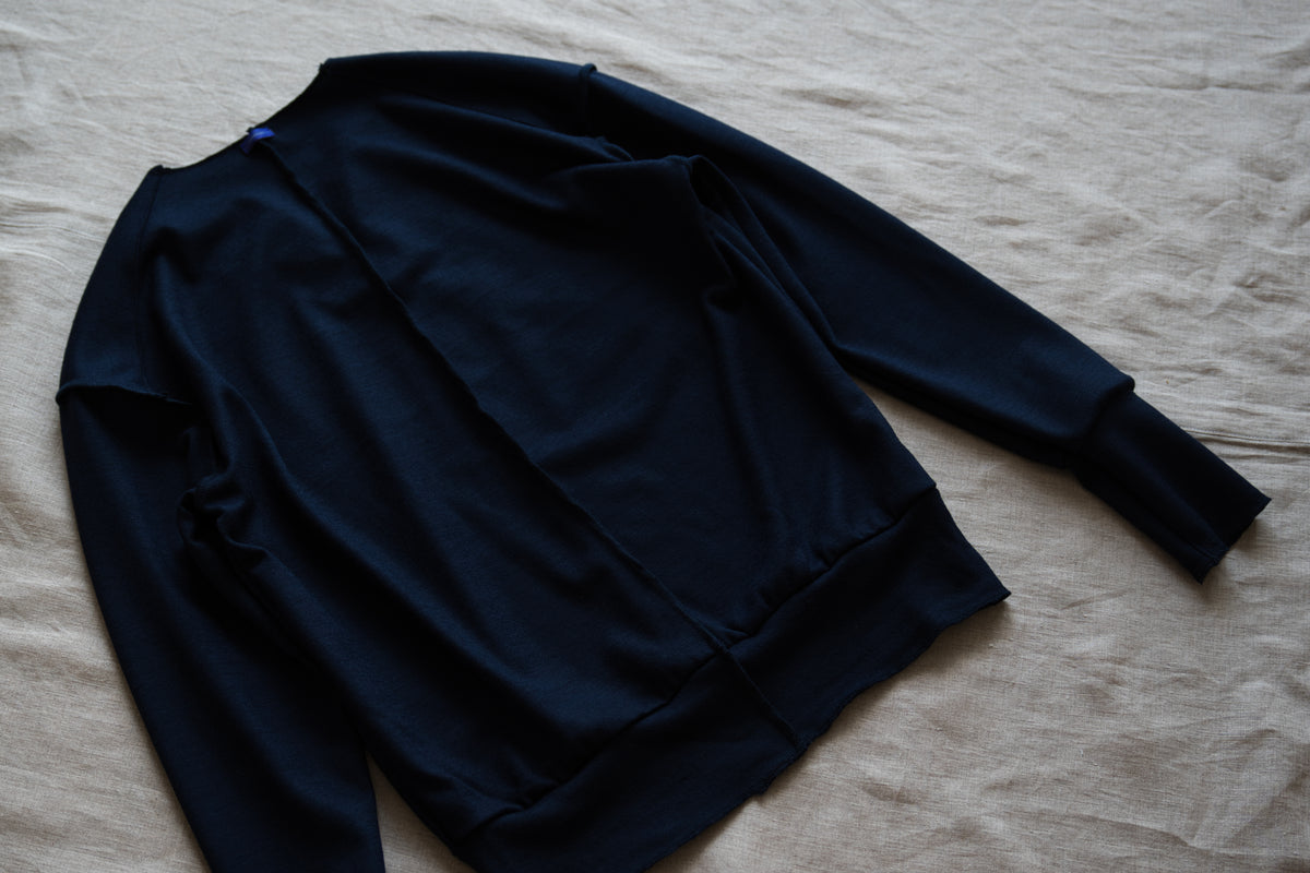 Milled Wool Out-seam TOP/Night Navy
