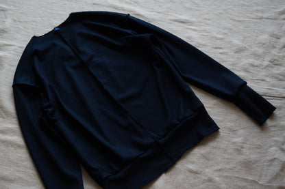 Milled Wool Out-seam TOP/Night Navy