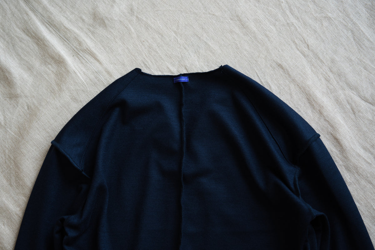 Milled Wool Out-seam TOP/Night Navy