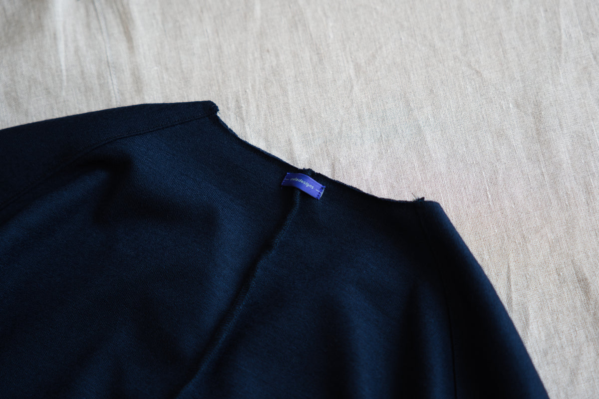 Milled Wool Out-seam TOP/Night Navy