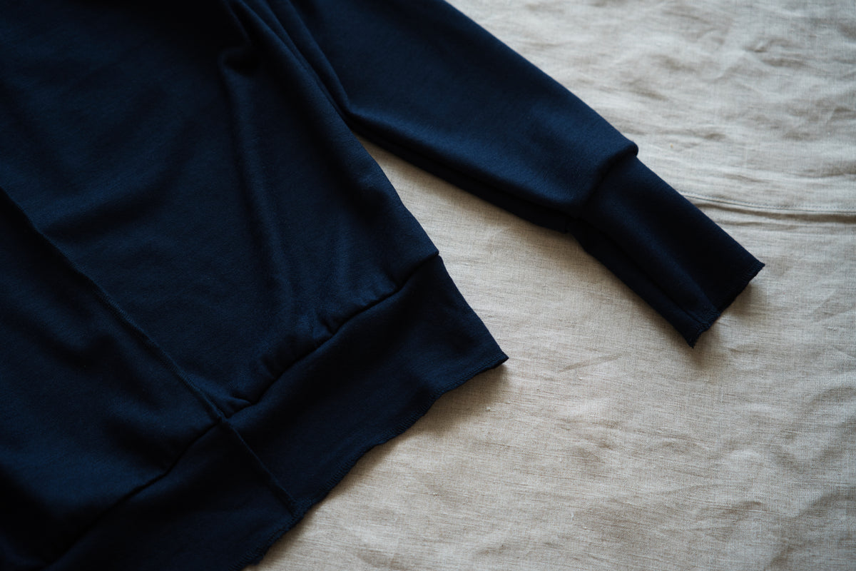 Milled Wool Out-seam TOP/Night Navy