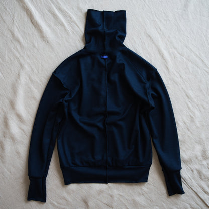 Milled Wool Out-seam Turtleneck/Night Navy