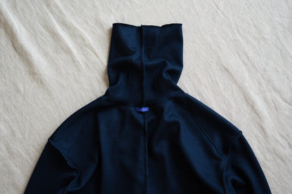 Milled Wool Out-seam Turtleneck/Night Navy