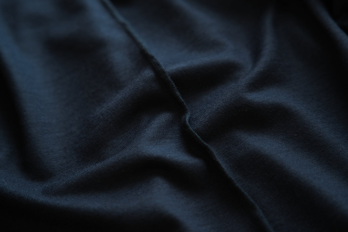 Milled Wool Out-seam Turtleneck/Night Navy