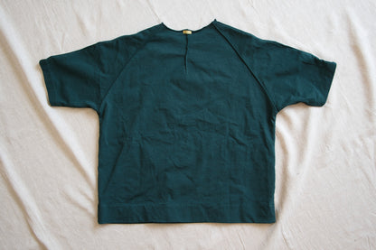 度詰め天竺カットソー/Tight tension cut and sewn/Forest green