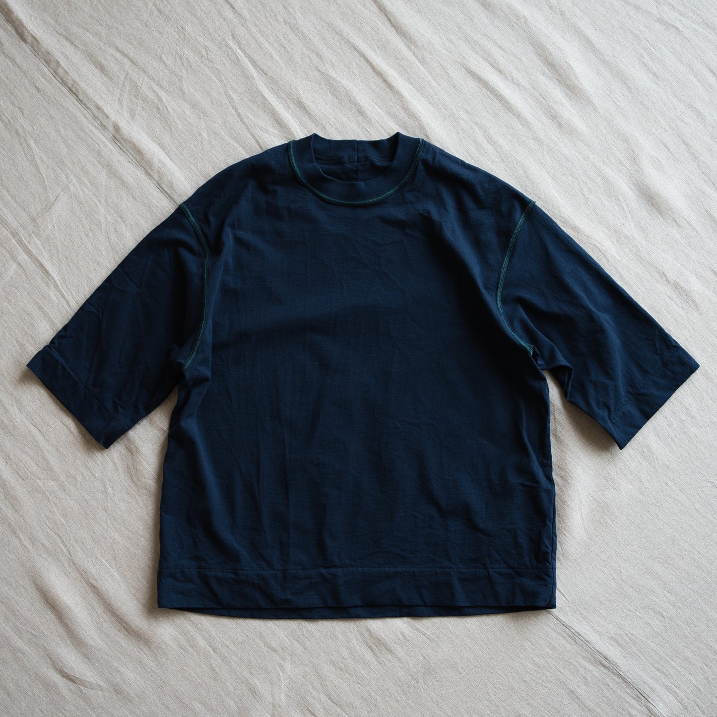 オーガニックコットンリムTシャツ / Organic Cotton Rim T-shirt / Night Navy