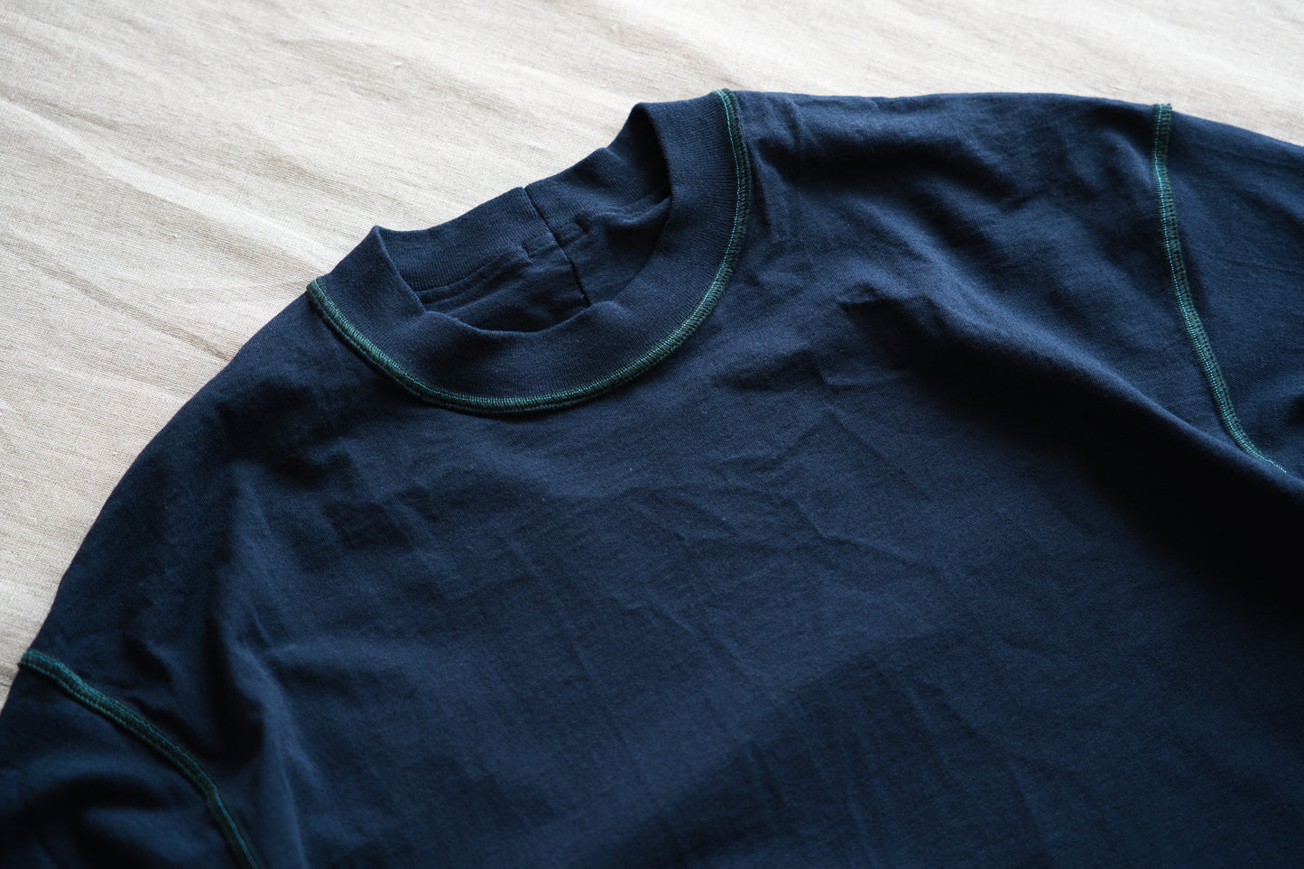 オーガニックコットンリムTシャツ / Organic Cotton Rim T-shirt / Night Navy