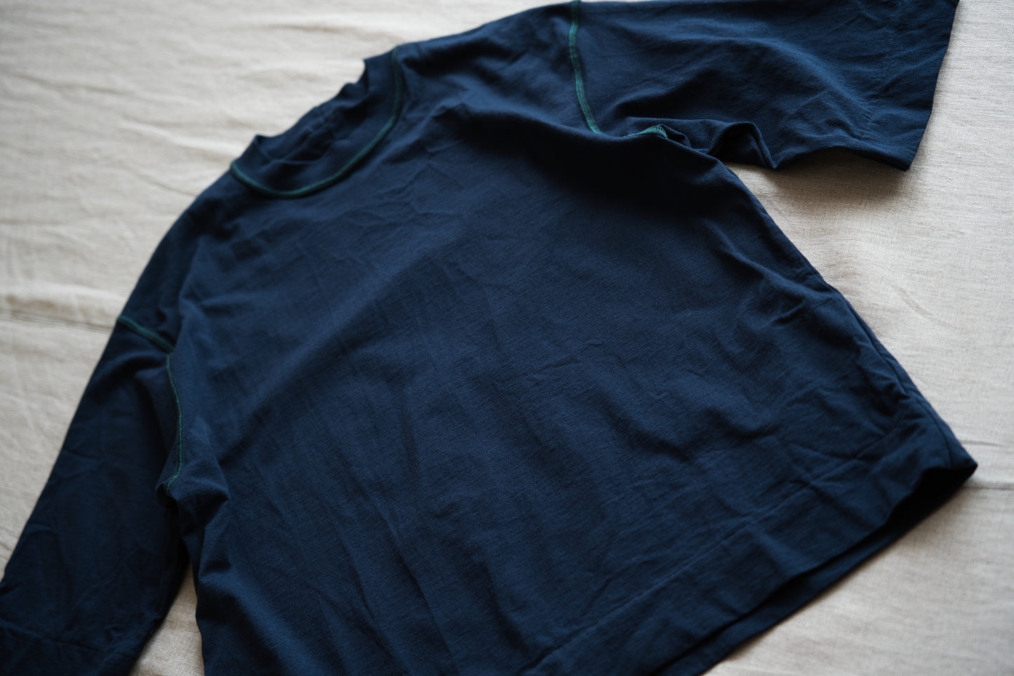オーガニックコットンリムTシャツ / Organic Cotton Rim T-shirt / Night Navy