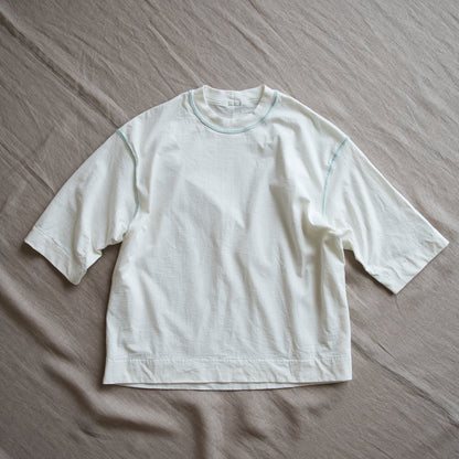オーガニックコットンリムTシャツ / Organic Cotton Rim T-shirt / Off-white