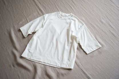 オーガニックコットンリムTシャツ / Organic Cotton Rim T-shirt / Off-white