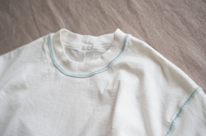 オーガニックコットンリムTシャツ / Organic Cotton Rim T-shirt / Off-white