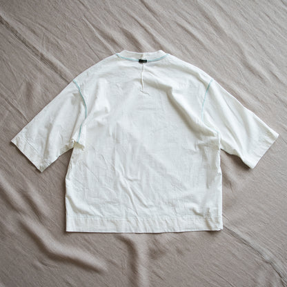 オーガニックコットンリムTシャツ / Organic Cotton Rim T-shirt / Off-white