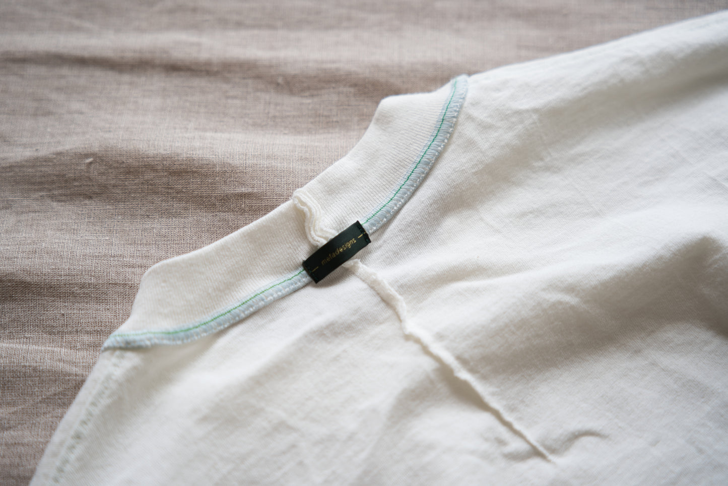 オーガニックコットンリムTシャツ / Organic Cotton Rim T-shirt / Off-white