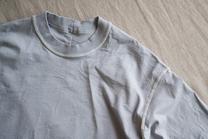 オーガニックコットンリムTシャツ / Organic Cotton Rim T-shirt / Ash Gray