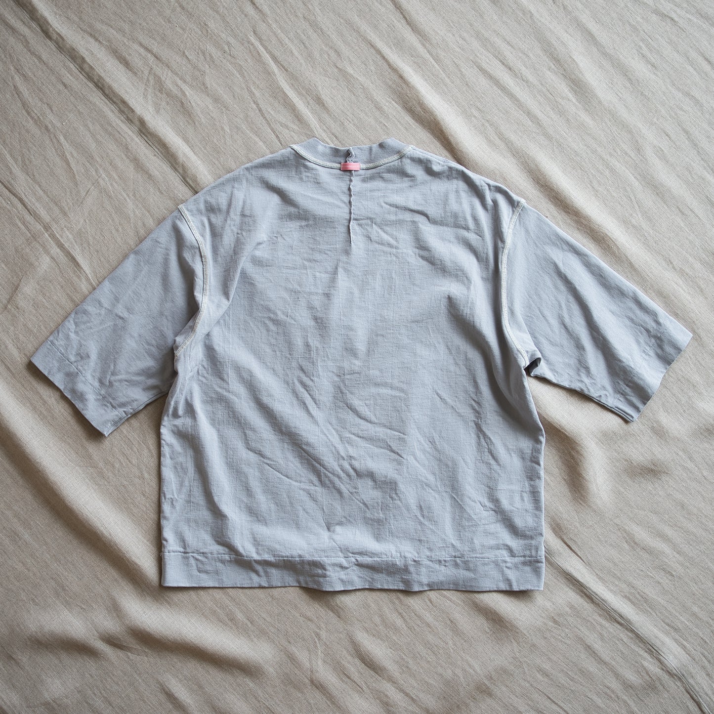 オーガニックコットンリムTシャツ / Organic Cotton Rim T-shirt / Ash Gray