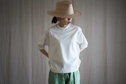 オーガニックコットンリムTシャツ / Organic Cotton Rim T-shirt / Off-white