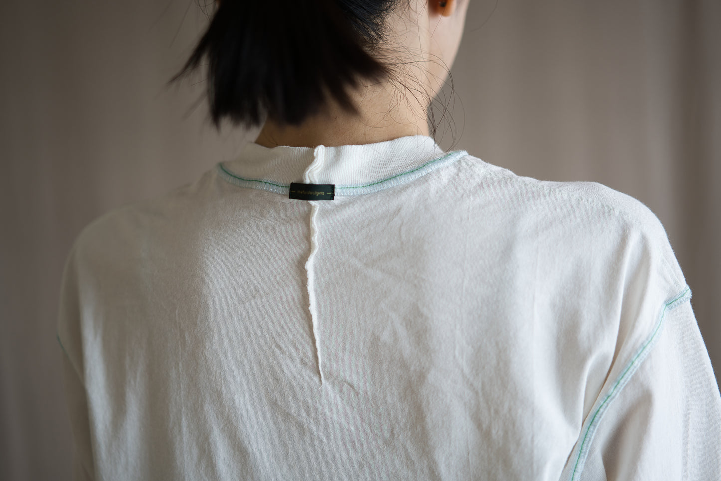 オーガニックコットンリムTシャツ / Organic Cotton Rim T-shirt / Off-white