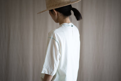 オーガニックコットンリムTシャツ / Organic Cotton Rim T-shirt / Off-white