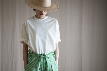 オーガニックコットンリムTシャツ / Organic Cotton Rim T-shirt / Off-white