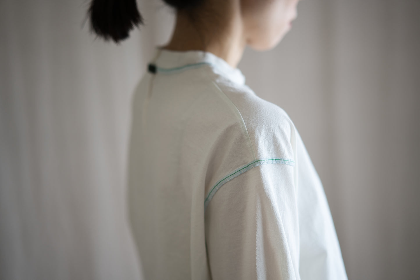 オーガニックコットンリムTシャツ / Organic Cotton Rim T-shirt / Off-white