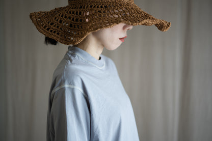オーガニックコットンリムTシャツ / Organic Cotton Rim T-shirt / Ash Gray