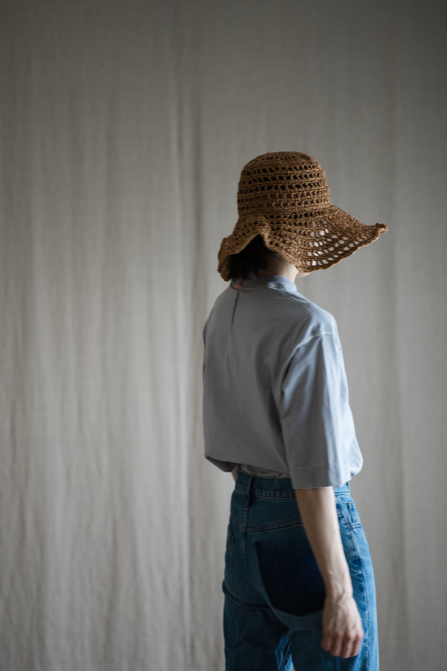 オーガニックコットンリムTシャツ / Organic Cotton Rim T-shirt / Ash Gray