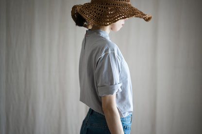 オーガニックコットンリムTシャツ / Organic Cotton Rim T-shirt / Ash Gray