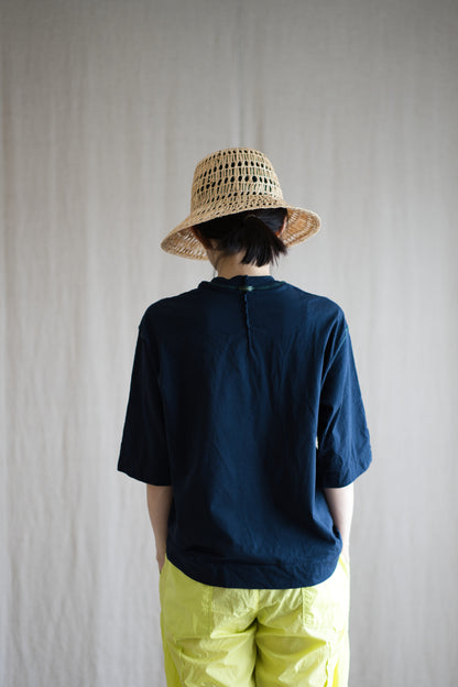 オーガニックコットンリムTシャツ / Organic Cotton Rim T-shirt / Night Navy