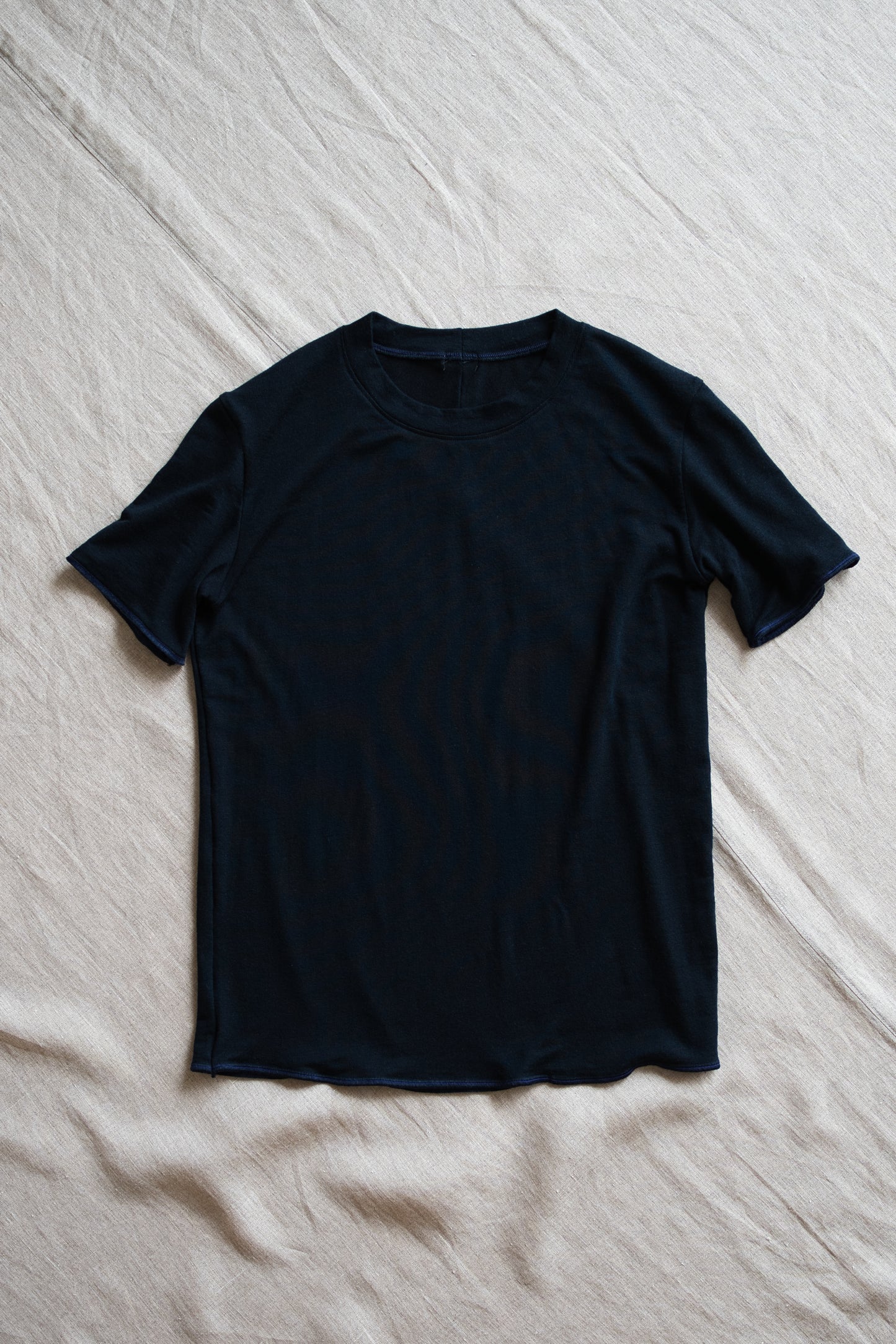 カシミアシルク テンセルTシャツ / Cashmere Silk Tencel T-shirt / Midnight Navy