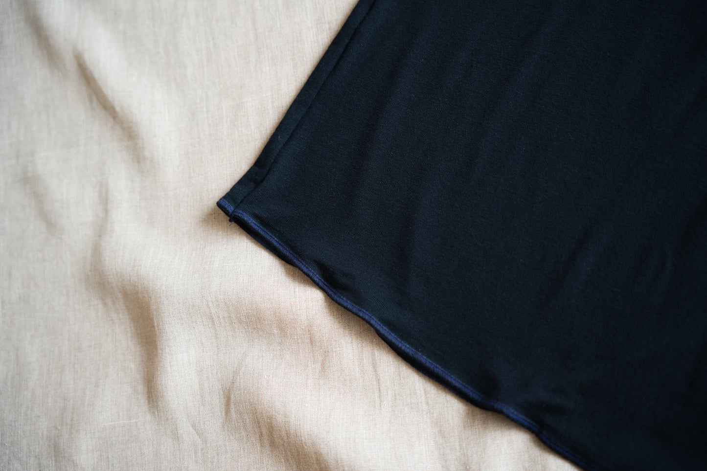 カシミアシルク テンセルTシャツ / Cashmere Silk Tencel T-shirt / Midnight Navy
