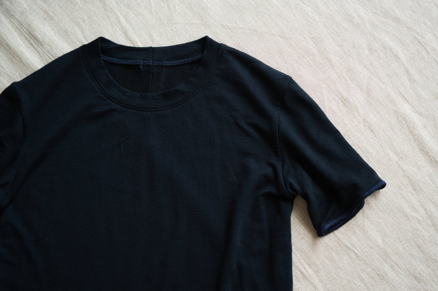カシミアシルク テンセルTシャツ / Cashmere Silk Tencel T-shirt / Midnight Navy