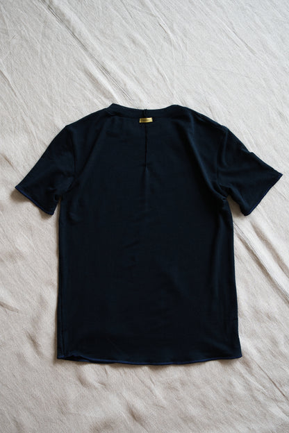 カシミアシルク テンセルTシャツ / Cashmere Silk Tencel T-shirt / Midnight Navy