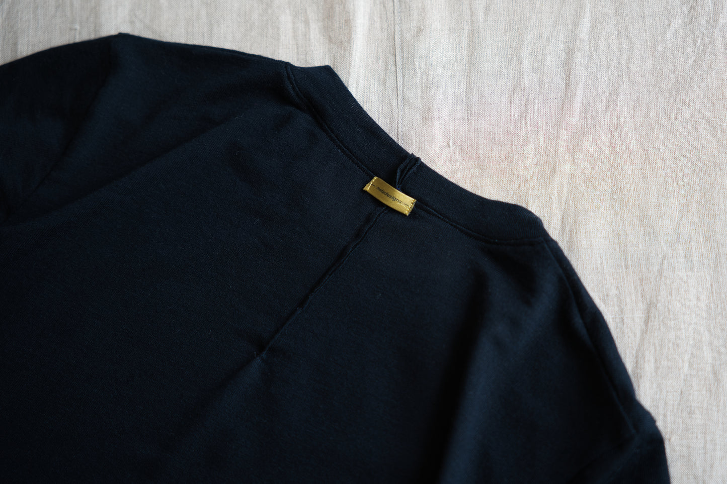 カシミアシルク テンセルTシャツ / Cashmere Silk Tencel T-shirt / Midnight Navy