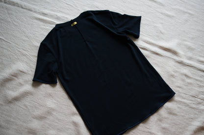 カシミアシルク テンセルTシャツ / Cashmere Silk Tencel T-shirt / Midnight Navy