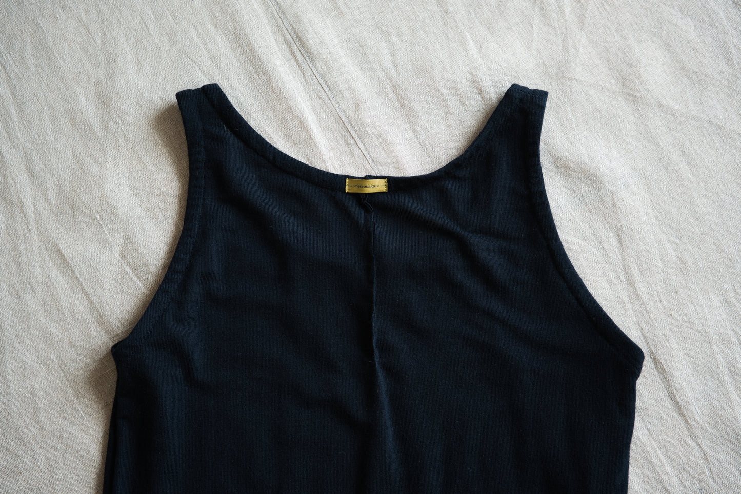カシミアシルク テンセルタンクトップ / Cashmere Silk Tencel Tank-Top / Midnight Navy
