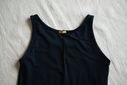 カシミアシルク テンセルタンクトップ / Cashmere Silk Tencel Tank-Top / Midnight Navy
