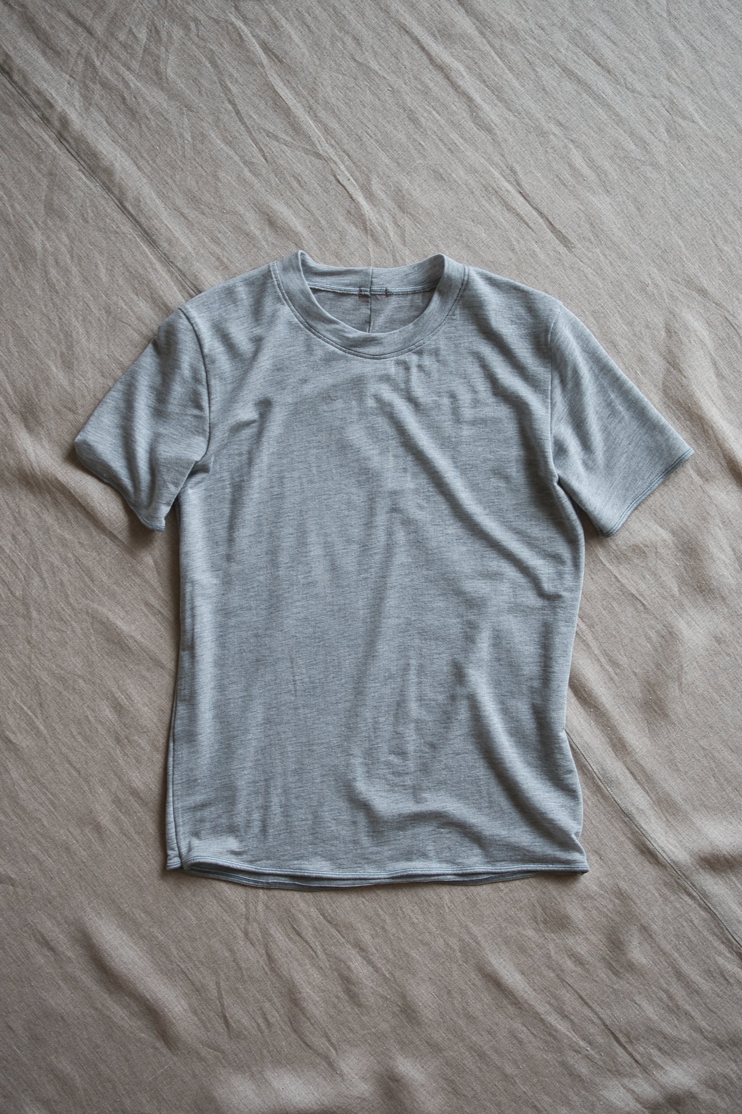 カシミアシルク テンセルTシャツ / Cashmere Silk Tencel T-shirt / Light Gray