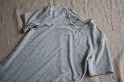 カシミアシルク テンセルTシャツ / Cashmere Silk Tencel T-shirt / Light Gray