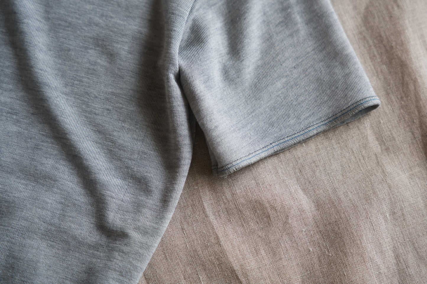 カシミアシルク テンセルTシャツ / Cashmere Silk Tencel T-shirt / Light Gray