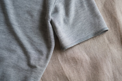 カシミアシルク テンセルTシャツ / Cashmere Silk Tencel T-shirt / Light Gray