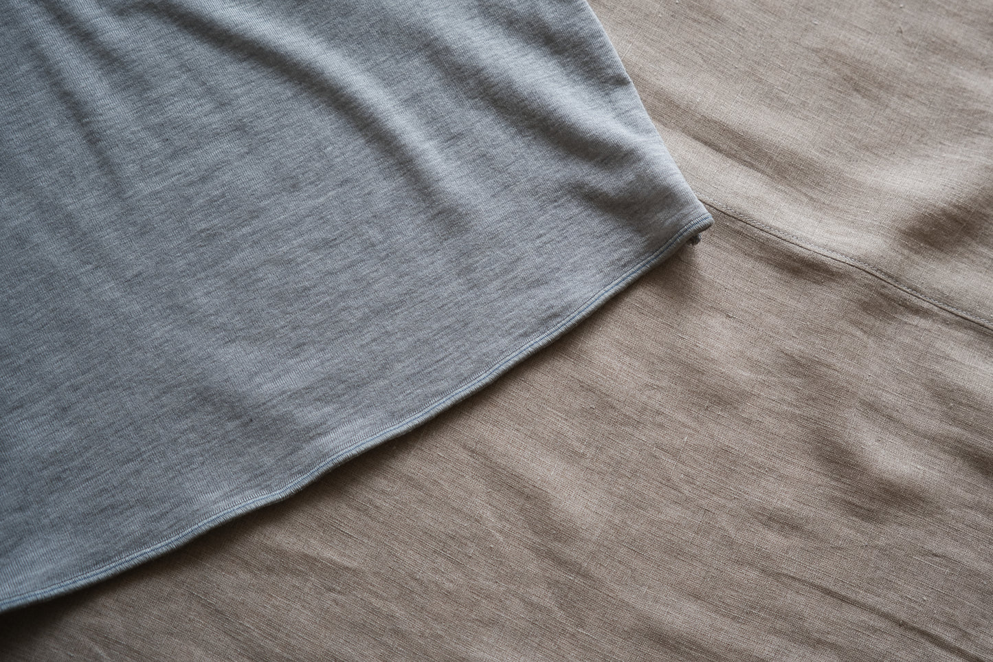 カシミアシルク テンセルTシャツ / Cashmere Silk Tencel T-shirt / Light Gray