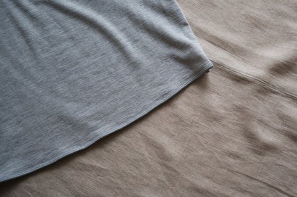 カシミアシルク テンセルTシャツ / Cashmere Silk Tencel T-shirt / Light Gray