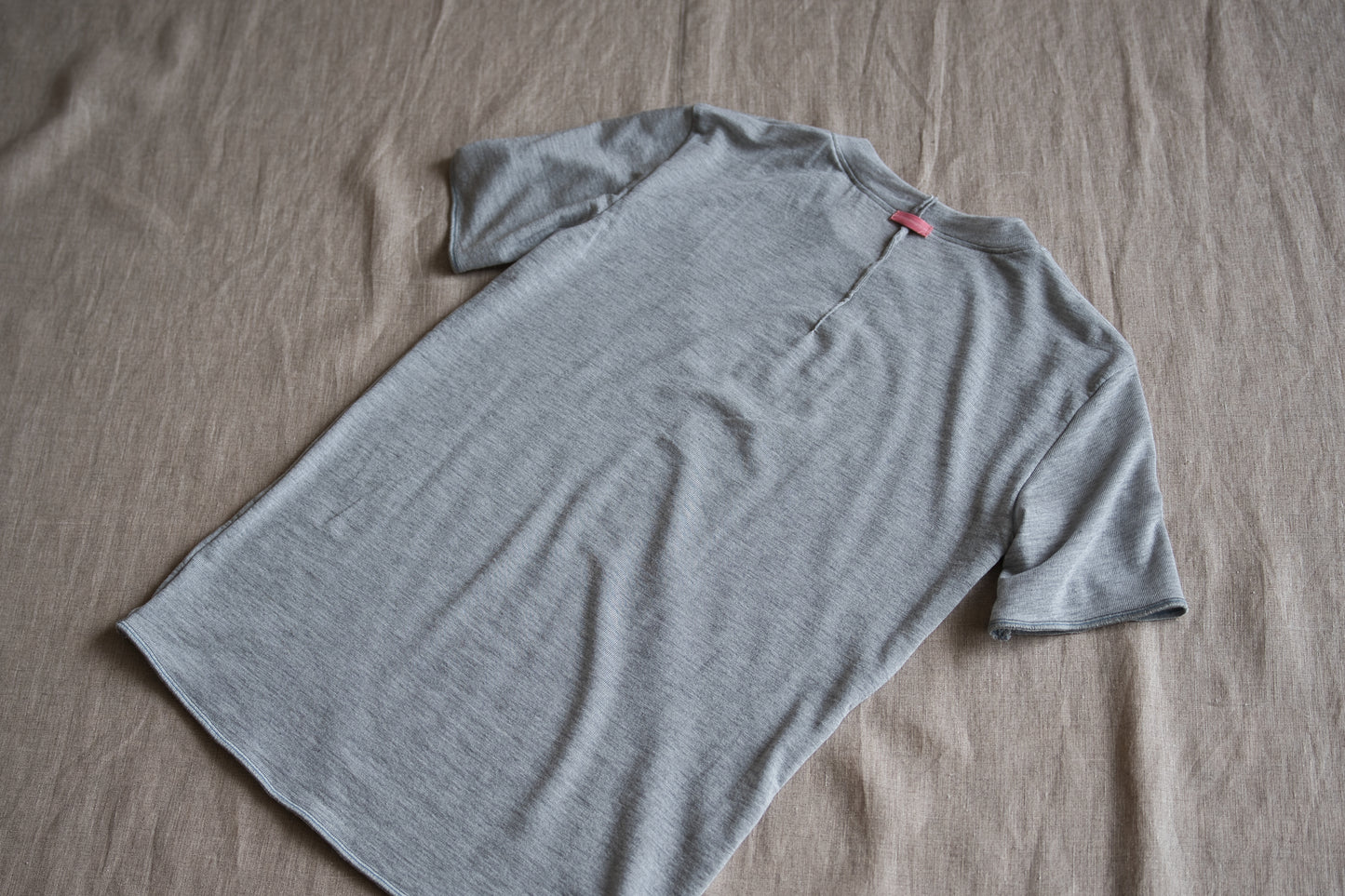 カシミアシルク テンセルTシャツ / Cashmere Silk Tencel T-shirt / Light Gray