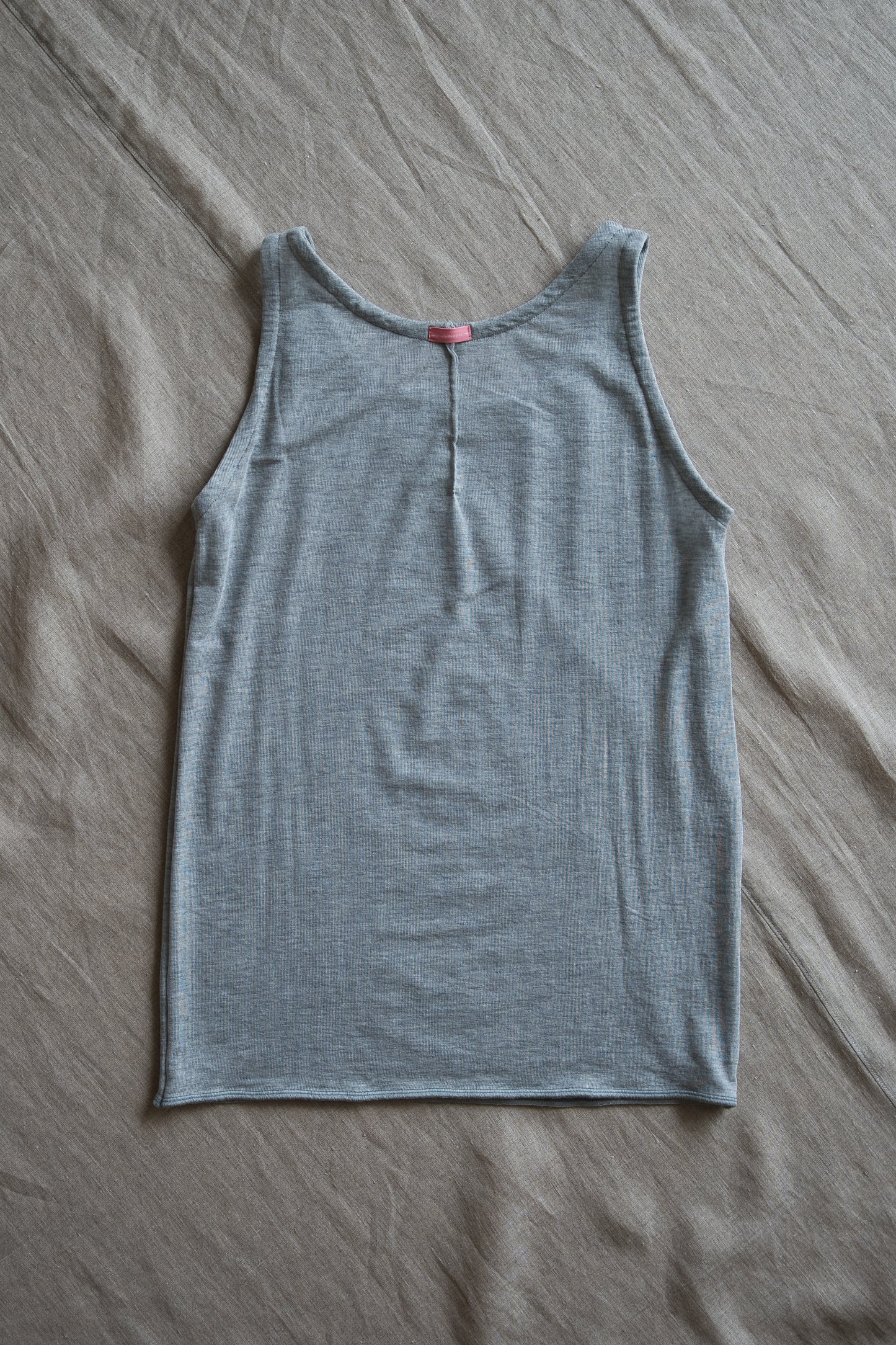 カシミアシルク テンセルタンクトップ / Cashmere Silk Tencel Tank-Top / Light Gray