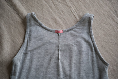 カシミアシルク テンセルタンクトップ / Cashmere Silk Tencel Tank-Top / Light Gray