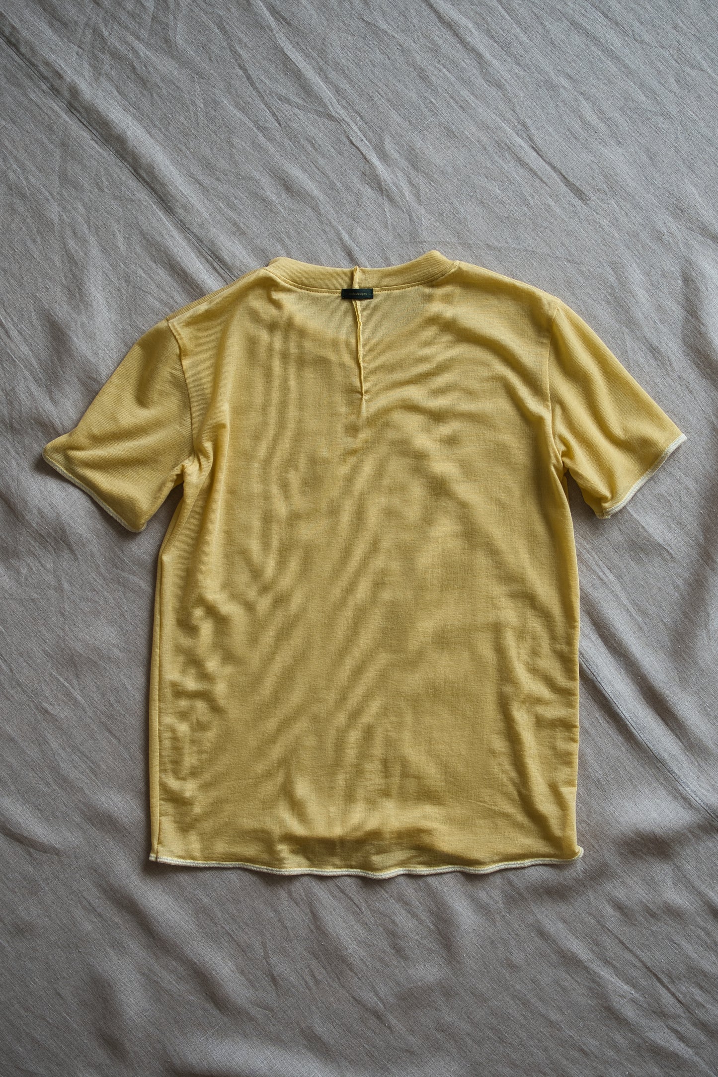 カシミアシルク テンセルTシャツ / Cashmere Silk Tencel T-shirt / Gold Yellow