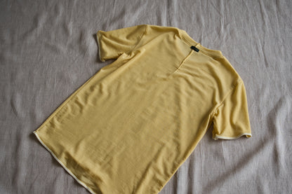 カシミアシルク テンセルTシャツ / Cashmere Silk Tencel T-shirt / Gold Yellow