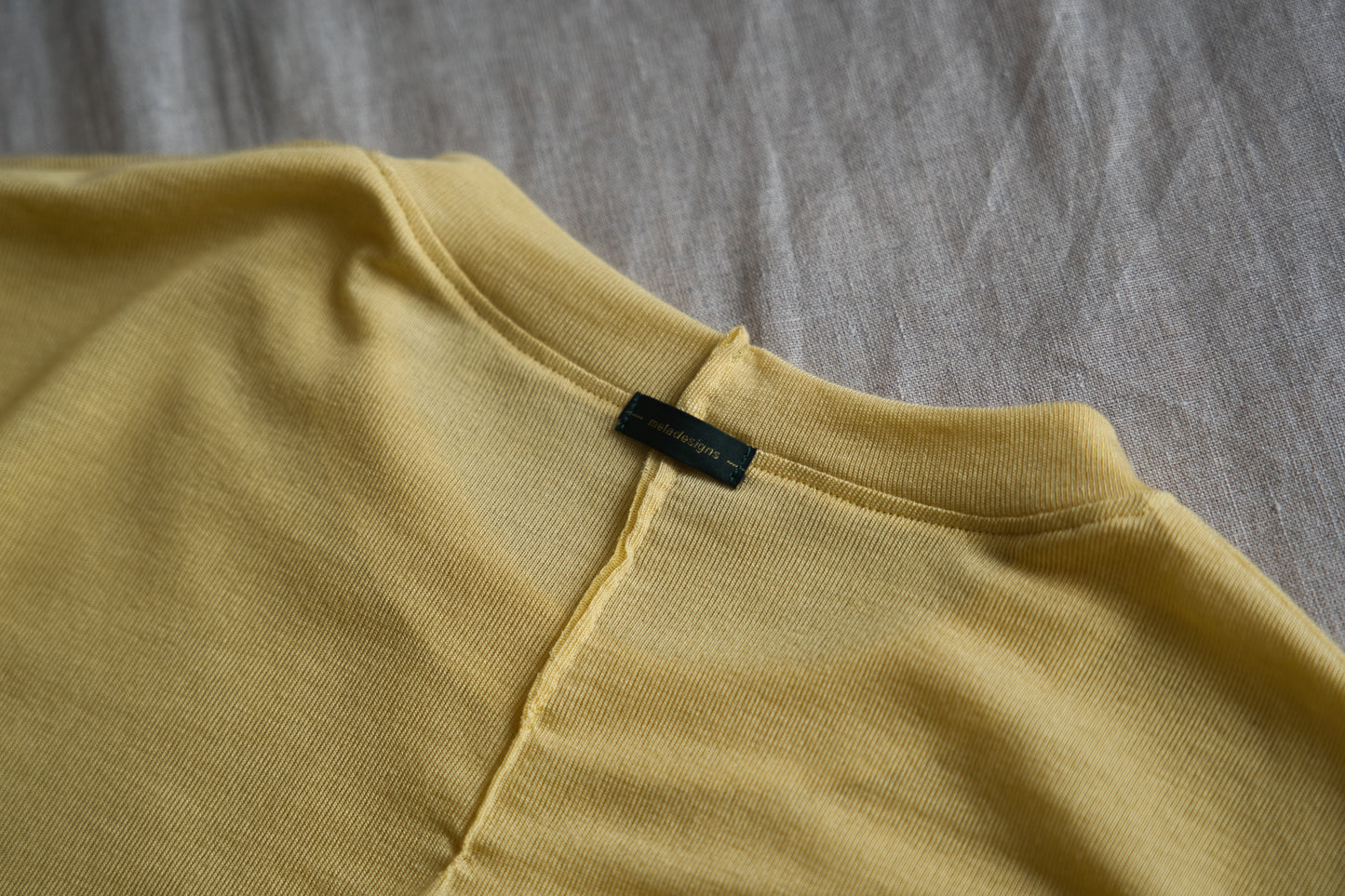 カシミアシルク テンセルTシャツ / Cashmere Silk Tencel T-shirt / Gold Yellow