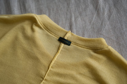 カシミアシルク テンセルTシャツ / Cashmere Silk Tencel T-shirt / Gold Yellow