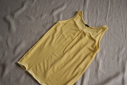 カシミアシルク テンセルタンクトップ / Cashmere Silk Tencel Tank-Top / Gold Yellow